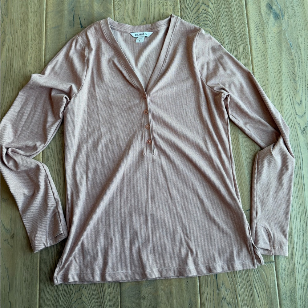 Athleta Heathered Henley